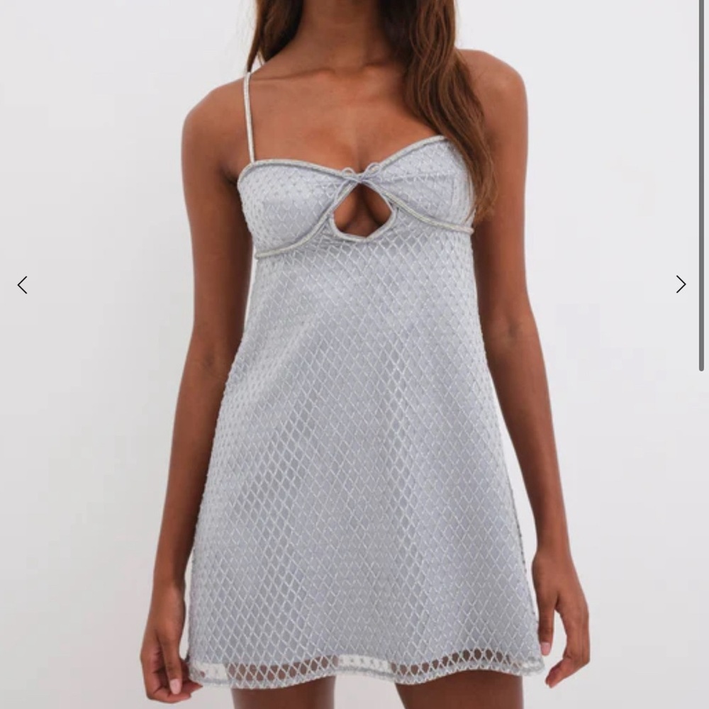For Love & Lemons Glitter Slip Dress